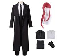 AYIMEIS Femme Makima Cosplay Costume Set avec Perruque Déguisement de Anime Chainsaw Man Cosplay Costume Makima Uniforme Noël Halloween Carnaval Fête Performance Vêtements Adulte S-3XL