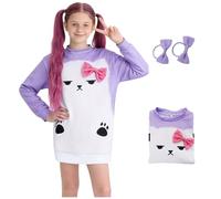 AYIMEIS Fille Mira Cosplay Costume Pyjama Violet Déguisement Anime Costume Girl Group Mira Uniforme Noël Halloween Carnaval Fête Performance Fancy Dress Enfant Taille 110-150