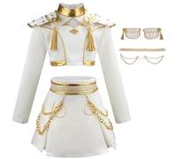 AYIMEIS Fille Zoe Cosplay Costume Complete Déguisement Anime Costume Girl Group Zoe Uniforme Blanc Noël Halloween Carnaval Fête Performance Fancy Dress Enfant Taille 110-160