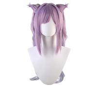 AYIMEIS Genshin Impact Cosplay Keqing Perruque Longue Violet Déguisement de Genshin Perruque Keqing Cosplay Wig Noël Halloween Carnaval Fête Performance Costume Accessoires