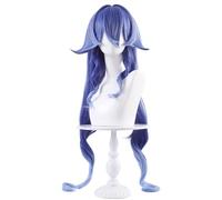 AYIMEIS Genshin Impact Cosplay Layla Perruque Longue Bleu Déguisement de Genshin Perruque Layla Cosplay Wig Noël Halloween Carnaval Fête Performance Costume Accessoires