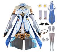 AYIMEIS Genshin Impact Lumine Cosplay Costume Complete Set avec Perruque Déguisement de Genshin Traveler Costume Personnage de Jeu Lumine Uniforme Noël Halloween Carnaval Fête Cosplay Adulte XS-3XL
