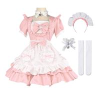 AYIMEIS Maid Dress Femme Robe de Lolita Déguisement French Maid Cosplay Costume Anime Outfit Soubrette Tablier Tenue pour Café Restaurant et Halloween Carnaval Fête Taille S-5XL