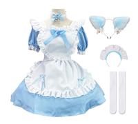 AYIMEIS Maid Dress Femme Robe de Lolita Déguisement French Maid Cosplay Costume Anime Outfit Soubrette Tablier Tenue pour Café Restaurant et Halloween Carnaval Fête Taille S-5XL