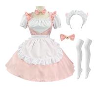 AYIMEIS Maid Dress Femme Robe de Lolita Déguisement French Maid Cosplay Costume Anime Outfit Soubrette Tablier Tenue pour Café Restaurant et Halloween Carnaval Fête Taille S-5XL
