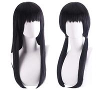 AYIMEIS Mitaka Asa Cosplay Perruque Anime Chainsaw Man Cosplay Wig Déguisement de Asa Mitaka Perruque Longs cheveux noirs Noël Halloween Carnaval Fête Performance Costume Accessoires