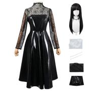 AYIMEIS Osaragi Cosplay Costume avec Perruque et Voile Déguisement de Anime Sakamoto Days Costume Osaragi Uniforme Robe Gothique Noir Noël Halloween Carnaval Fête Performance Costume Adulte