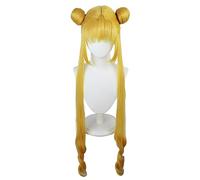 AYIMEIS Sailor Girl Cosplay Perruque Blond Double Queue de Cheval Déguisement de Anime Sailor Girl Perruque Tsukino Usagi Cosplay Wig Noël Halloween Carnaval Fête Costume Accessoires