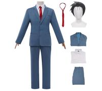 AYIMEIS Sasaki Cosplay Costume avec Perruque Déguisement de Anime Smoking Behind The Supermarket with You Costume Sasaki Uniforme Noël Halloween Carnaval Fête Performance Adulte S-3XL