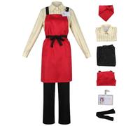 AYIMEIS Yamada-san Cosplay Costume avec Perruque Déguisement de Anime Smoking Behind The Supermarket with You Costume Tayama Uniforme de Supermarché Noël Halloween Carnaval Fête Adulte S-XXL