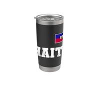 Ayiti Drapeau de la Haïti Supporters Haïtiens Gobelet isotherme en acier inoxydable double paroi