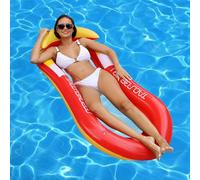 Ayizhiniu Matelas Gonflable Piscine, Matelas Gonflable Enfant Water Hammock, Transat Piscine Gonflable, Piscine à Matelas Pneumatique, Utiliser comme Lit Camping Plein air ou Piscine D'été (Rose)
