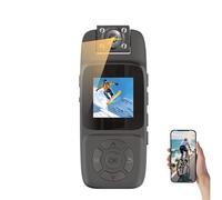 AYJYZHIAG Caméra Portable 4K avec Enregistrement vidéo, Objectif Rotatif à 180°, Vision Nocturne et Clip magnétique l'arrière (Usage Professionnel)(4K WiFi Camera 32G)