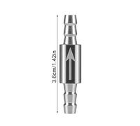 AYJYZHIAG for équipement CO2, Eau sans Retour, vanne d'eau d'aquarium de 4mm, clapet Anti-Retour en Acier Inoxydable, Cylindre de dioxyde au diffuseur du système de CO2