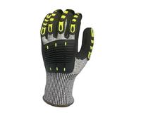 AYJYZHIAG Gants mécaniques Anti-coupure TPR, Anti-vibration, Anti-écrasement, Anti-collision, gants de sécurité for cyclisme en plein air(Grey stripe,L)