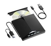 AYJYZHIAG Lecteur CD/DVD Externe Portable 7 en 1 USB 3.0, graveur de, Lecteur et avec 4 Ports Emplacement for Carte TF/SD