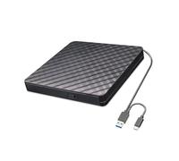 AYJYZHIAG Lecteur DVD Blu-Ray Externe 2 en 1 USB 3.0 Portable, Lecteur CD/DVD, graveur for Ordinateur Linux, Windows 10/8/7 et macOS(Black)
