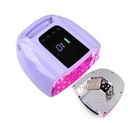 AYJYZHIAG Maison et Salon Lampe à Ongles réfléchissante Miroir 96 W avec Coussin en métal Sèche-Ongles sans Fil Lumière UV sans Fil for Ongles Lampe LED UV Rechargeable for Ongles(Purple)