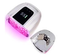 AYJYZHIAG Maison et Salon Lampe à Ongles réfléchissante Miroir 96 W avec Coussin en métal Sèche-Ongles sans Fil Lumière UV sans Fil for Ongles Lampe LED UV Rechargeable for Ongles(Sliver)