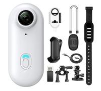 AYJYZHIAG Mini caméra corporelle for Casque, Guidon et Moto, Sport sur Batterie, Full HD, Wi-FI, modèle H88(64GB,4K UHD (White))