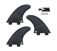AYJYZHIAG Palmes Twin Tab, Demi-Carbone et nid d'abeille, en Fibre de Verre G5/G7, for Planches de Surf, avec vis de réglage Tri Fin(F1-G7halfcarbon-comb)