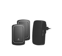 AYJYZHIAG Sonnette sans Fil, Aucune Batterie requise, étanche, Auto-alimentée, Ensembles de sonnettes Porte, Carillon à Anneau cinétique for l'extérieur et la Maison(2Button 1Receiver-B)