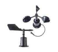 AYJYZHIAG Station météo extérieure 60 m/s, capteur anémomètre à 3 Tasses, Sortie RS485 4-20MA 0-5V, Fibre de Polycarbonate, Vitesse du Vent, capteur de Direction du Vent(RS485 Kit)