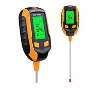 AYJYZHIAG Testeur de Sol numérique 4 en 1 avec écran LCD rétroéclairé, pH, humidité, température, intensité du Soleil, Outil Jardinage Haut Gamme