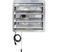 AYJYZHIAG Ventilateur d'extraction mural à volet Iliving ILG8SF16V-T, 40,6 cm (16 po) - Vitesse variable, argent