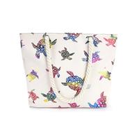 AYKANING Sac De Plage,Sac De Plage Femme Sac à main en toile imprimé animal for femme, sac fourre-tout, grande capacité, sac à bandoulière portable d'été, sac de plage(Red)