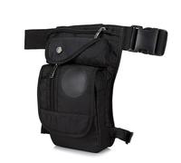AYKANING Sacoche Moto Jambe,Moto Drop Leg Bag Sac de Jambe en Toile for Hommes, Sacoche multifonctionnelle for Moto, Sac à bandoulière, Ceinture de Berceau de Hanche(Black)