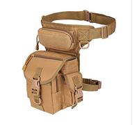 AYKANING Sacoche Moto Jambe,Moto Drop Leg Bag Sac de Jambe tombante, Sac Banane de Cuisse, Sac de Taille for Moto, Sac de Taille for Hommes(Mud)
