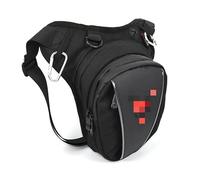 AYKANING Sacoche Moto Jambe,Moto Drop Leg Bag Sac de Taille étanche for Jambes, Sangles de Cuisse, Hanche Moto Voyage Batterie/téléphone Portable, Sac en Peluche(Red)