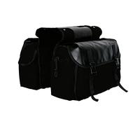 AYKANING Sacoche Velo Porte Bagage Arriere,Sacoche De VéLo Sacoche de Toile rétro pour vélo Vintage Vicole Sac de siège à vélos Grande capacité Boîte à vélo Sac de Tourisme de Moto étanche(Black)