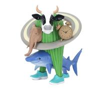 AYKLFNW Figurines Brainrot, Tung Tung Tung Sahur Figures, Tralalero Tralala Figure Toy, Figurines d'action de Collection, Cadeau Créatif pour Enfants et Adultes Fans B