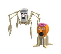 AYKLFNW Modèle De Blocs De Construction Brainrot, Tung Tung Tung Sahur Figurine Pop, Creative Animal Block Toys, Facile à Transporter pour Les collègues et Les Amis G