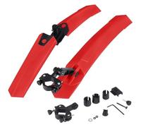 AYKNINGD Garde Boue Velo,Garde Boue VTT Bicyclette Fender Mountain Vélo Gardes de Boue avec Le Garde-feu Garde arrière d'arrière-Plan à la libération Rapide des Accessoires vélo(Red)