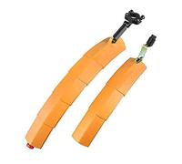 AYKNINGD Garde Boue Velo,Garde Boue VTT Vélo Télescopique Pliant Fender 275 Pouces Élargir à Eau étendue(Orange)