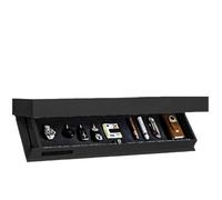 AYKNINGD Meuble Plus Tiroir Secret Compartiment Flottante avec ccaché, Solution de Rangement à, for Salon ou Bureau(Black,1PCS)