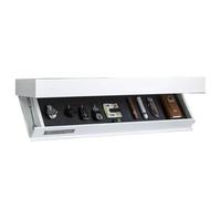 AYKNINGD Meuble Plus Tiroir Secret Étagère avec Compartiment Flottante dissimulée, Solution de Rangement Murale for Salon ou Bureau(White)