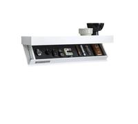 AYKNINGD Meuble Plus Tiroir Secret Support à récurer for Vaisselle Étagère Design avec Compartiment Secret Flottante dissimulée caché Montage Mural(White)