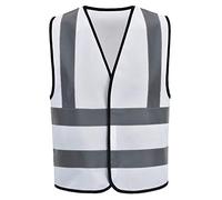 AYKRM Gilet Blanc Xs Gilet De SéCurité RéFléChissant Haute Visibilité Gilet De Signalisation