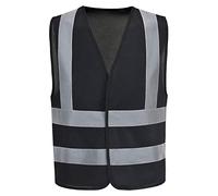 AYKRM Gilet De Signalisation Gilet De SéCurité Noir Haute Visibilité Unisexe