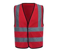 AYKRM Gilet De Signalisation Rouge Petit RéFléChissant Haute Visibilité Gilet De Travail Rouge Petit