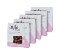 AYLA Lot de 5 paquets de friandises pour chat lyophilisées de qualité supérieure - Riche en protéines - Booster vital pour pelage et muscles - Pour chatons et chats adultes (140 g, cœur de poulet)