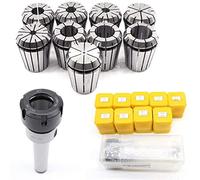 AYLFGSMG Support de mandrin Morse MT2 MT3 MT4 ER16 ER20 ER25 ER32 + 9 Pinces à Ressort ER, Pince for Outil de fraisage CNC, 1 pièce(MTB2-ER32 (9PCS))