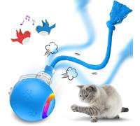 Aylion Jouets pour chats d'intérieur - Jouet interactif pour chat - Rechargeable par USB - Balle pour chien - Roulement rapide sur la moquette - Balle pour chat activée par le chant