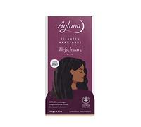 Ayluna Teinture végétale pour cheveux 110 - Noir profond - Végétalien - Avec henné, gars indiens, fenugreek et camomille - Pour une coloration durable, brillance et volume - Sans ammoniaque -