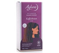 Ayluna Teinture végétale pour cheveux 80 marron café - Végétalien au henné - Crape indienne, fenugreek et camomille - Pour une coloration longue durée, brillance et volume - Sans ammoniaque -