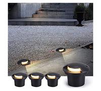 AYLYHD 4pcs Éclairage Extérieur LED Spot IP67 Étanche AC85-265V Spot Exterieur LED Encastrable Sol Patio Jardin Coin Pelouse Éclairage Paysager, Transmission De Lumière Unique